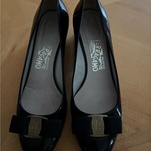Salvatore Ferragamo Black Heels Elegant Design